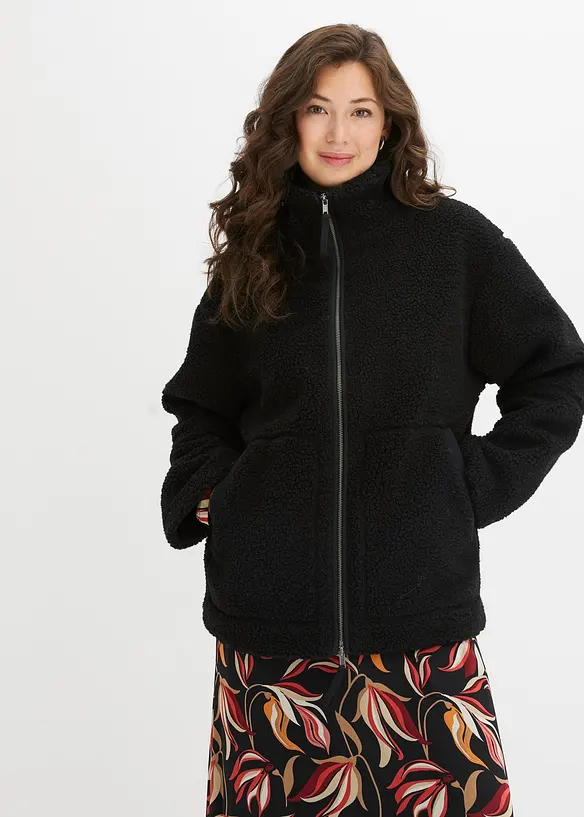 Gefütterte Teddy-Fleece Jacke, bonprix