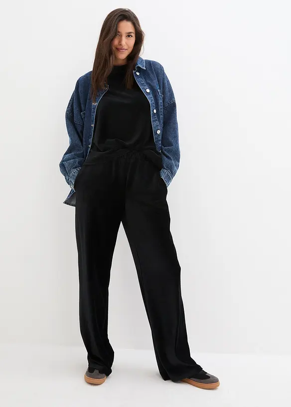 Weite Schlupfhose in Cordoptik, bonprix