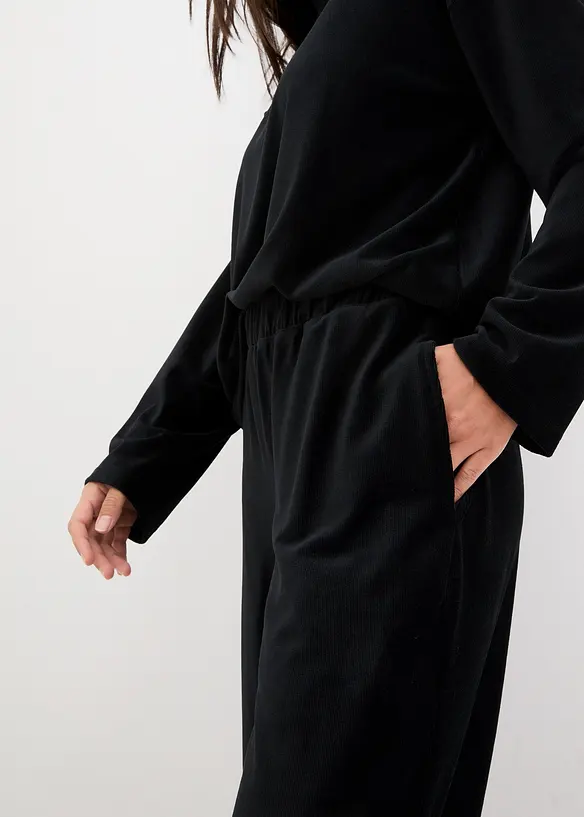Weite Schlupfhose in Cordoptik, bonprix