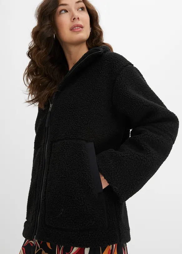 Gefütterte Teddy-Fleece Jacke, bonprix