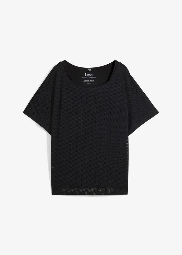 Sport-Top mit Mesh-Shirt (2-tlg. Set), bonprix