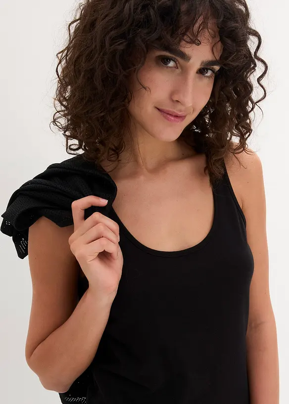 Sport-Top mit Mesh-Shirt (2-tlg. Set), bonprix
