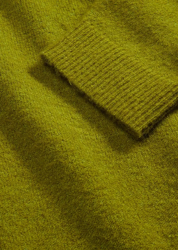 Rundhalspullover mit überschnittener Schulter, bonprix