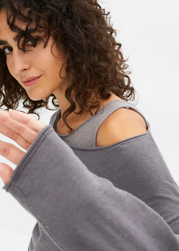 Pullover und Top aus reiner Baumwolle (2-tlg.Set), bonprix