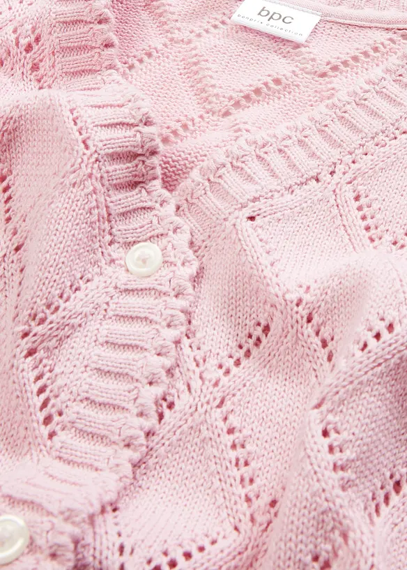 Gilet en maille ajourée, bonprix