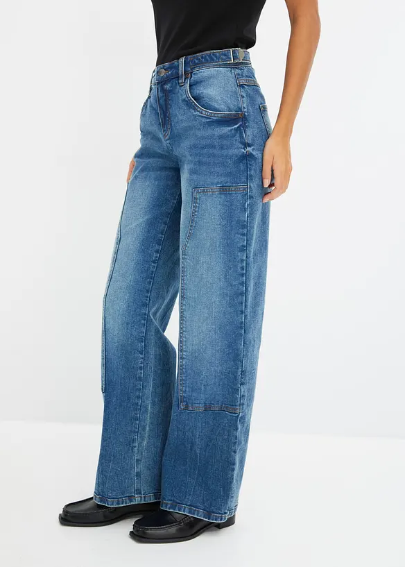 Jean large taille mi-haute, bonprix