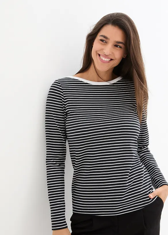 Langarmshirt mit reiner Bio-Baumwolle, bonprix