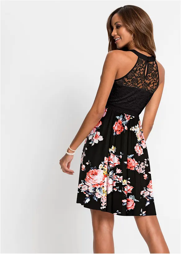 Robe en jersey à dentelle, bonprix