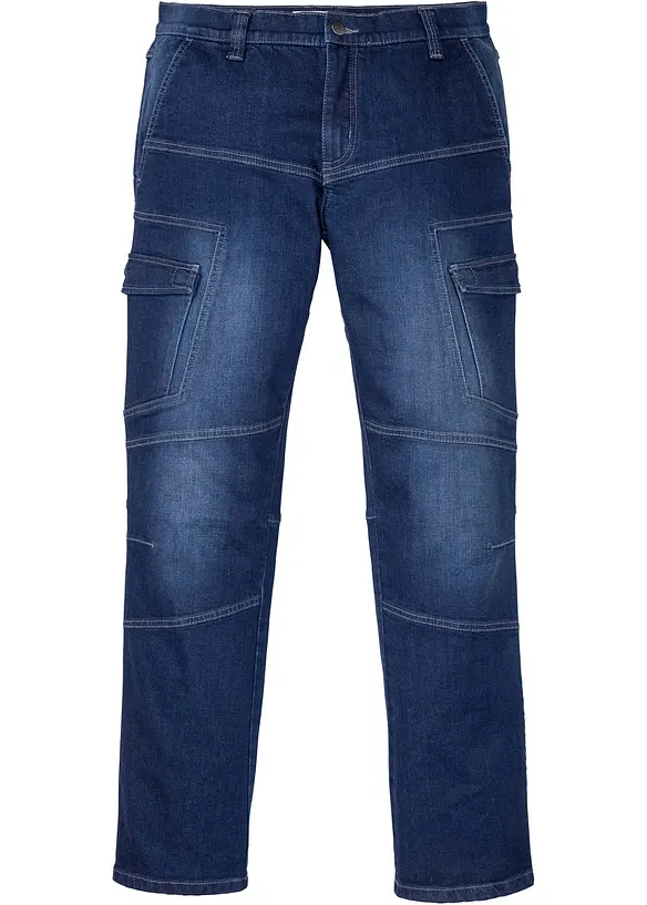 Regular Fit Cargo-Stretch-Jeans, Straight, bonprix