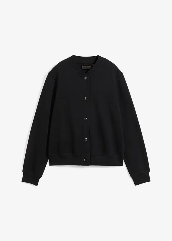 Blouson sweat boutonné, bonprix