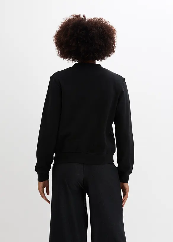 Blouson sweat boutonné, bonprix