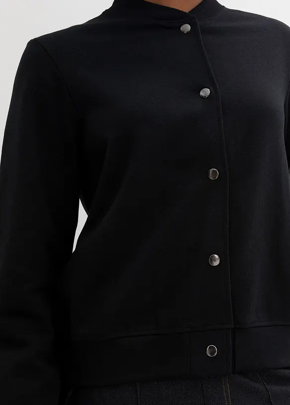 Blouson sweat boutonné, bonprix