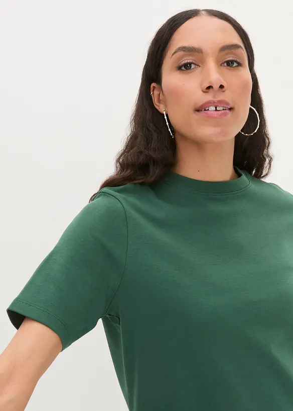T-Shirt aus reiner schwerer Bio-Baumwolle, bonprix