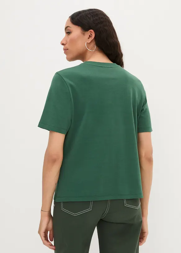 T-Shirt aus reiner schwerer Bio-Baumwolle, bonprix