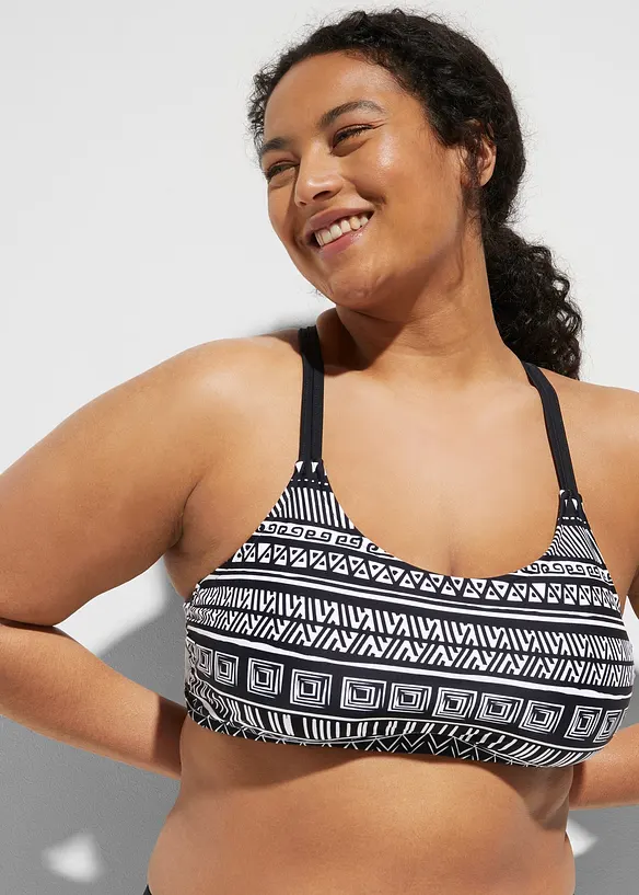 Tankini (3-tlg. Set) mit Bustier-Bikinioberteil, bonprix