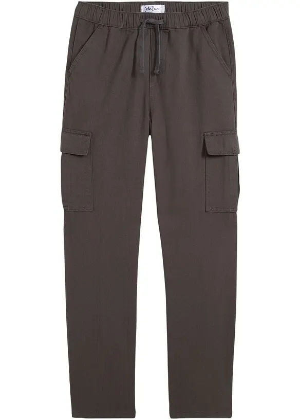Pantalon cargo 100% coton, coupe droite et loose, bonprix