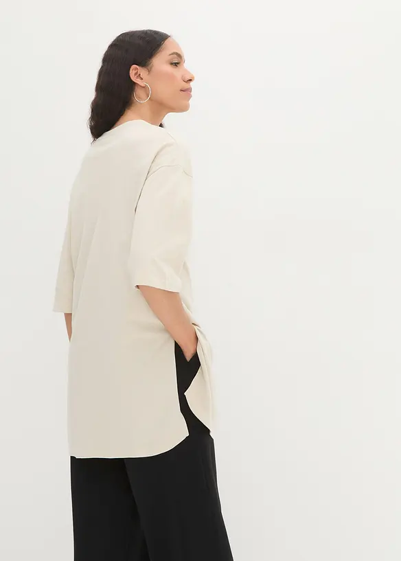 T-shirt long oversize 100% coton, bonprix