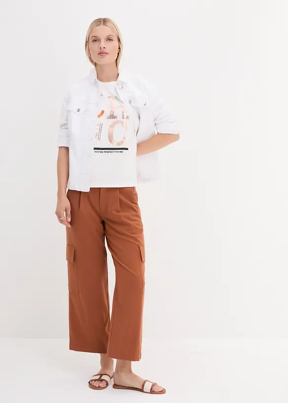 T-Shirt mit Glitzerdruck, bonprix