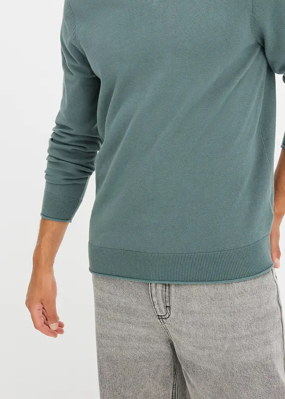 Feinstrickpullover in 2 in 1 Optik, bonprix