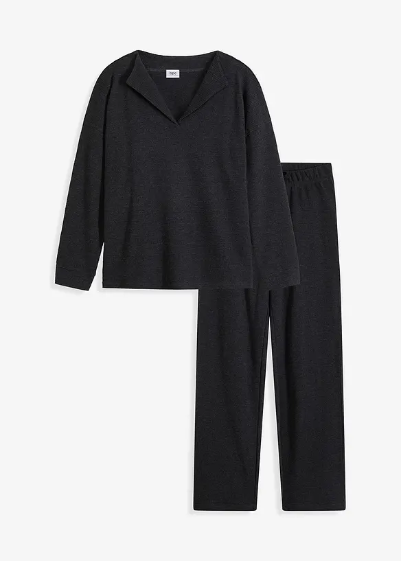 Loungewear Hausanzug aus Strukturjersey, bonprix