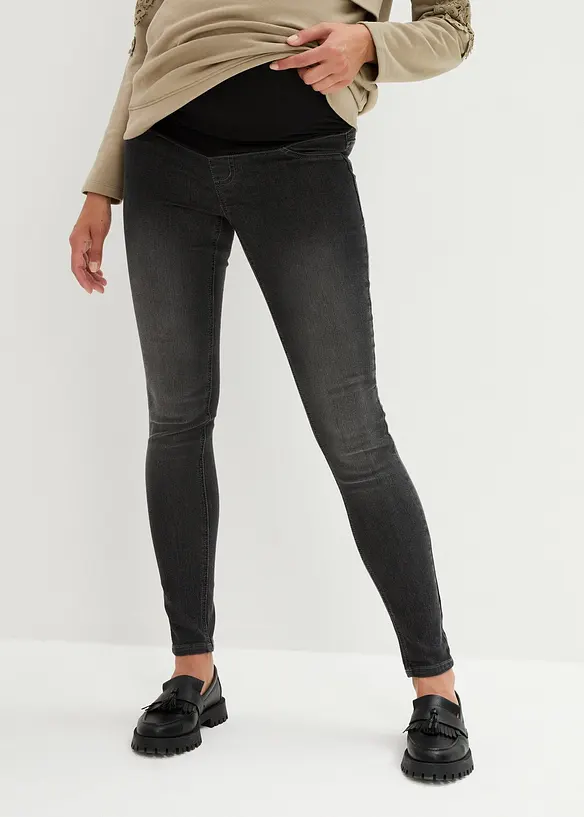 Lot de 2 jeggings de grossesse en coton majoritaire, Skinny, bonprix
