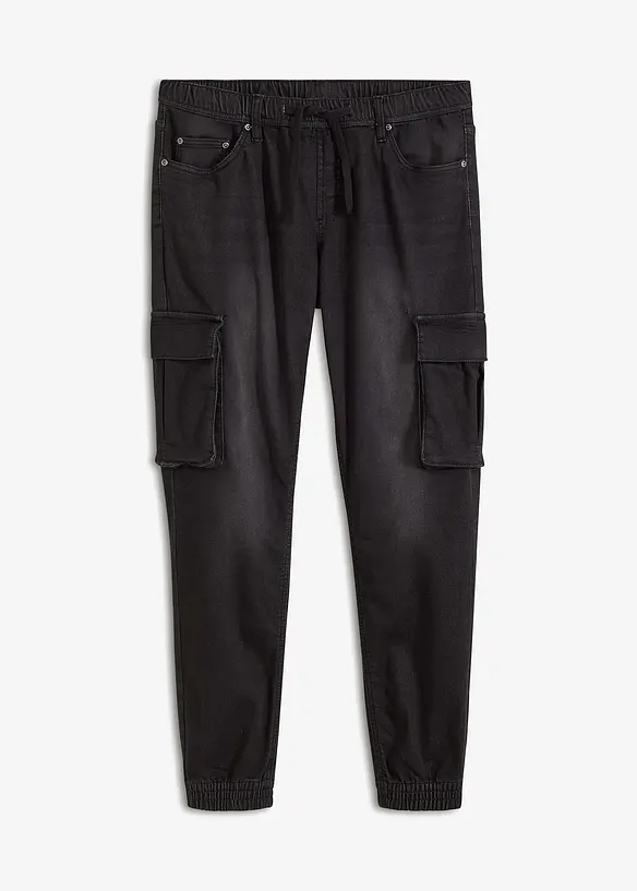 Jean jogger droit en molleton, slim, bonprix