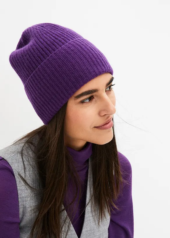 Bonnet en laine et cachemire Good Cashmere Standard®, bonprix