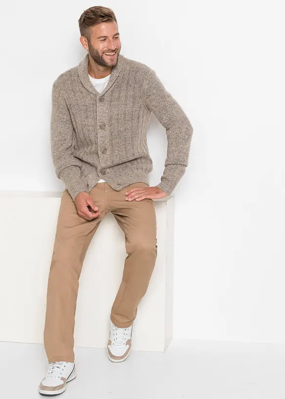 Gilet en maille à motif côtelé, bonprix