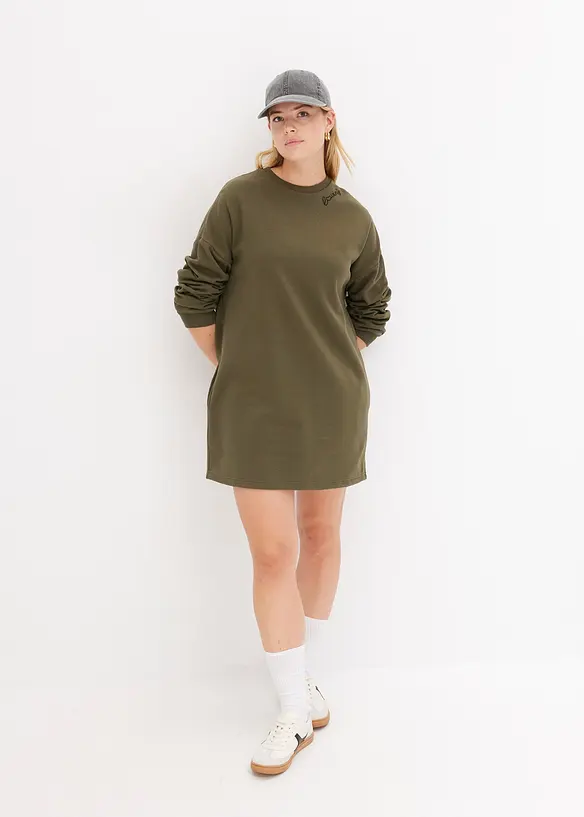 Robe molletonnée oversize, bonprix