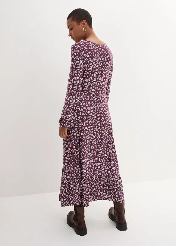 Robe fluide en jersey de viscose mélangée, bonprix