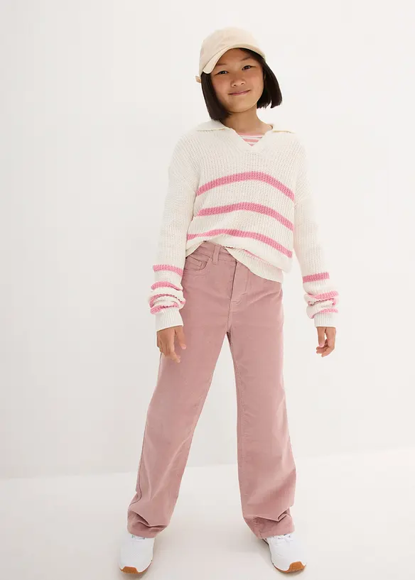 Pantalon ample en velours côtelé, bonprix