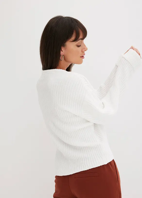 Oversize-Pullover aus weichem Chenille, bonprix