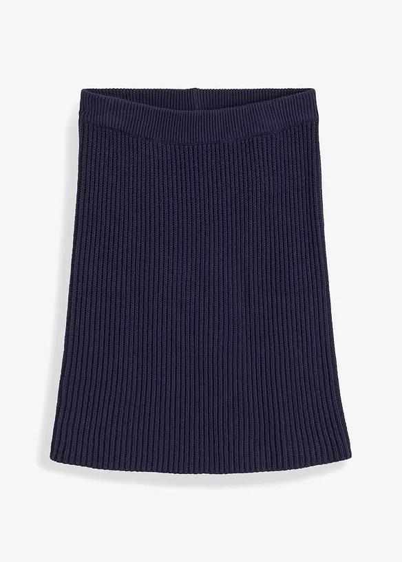 Mini-jupe en maille en coton, bonprix