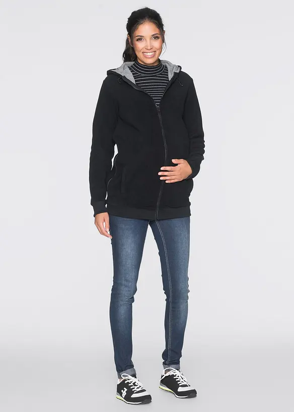 2-in-1 Umstands- und Tragejacke aus Fleece, bonprix