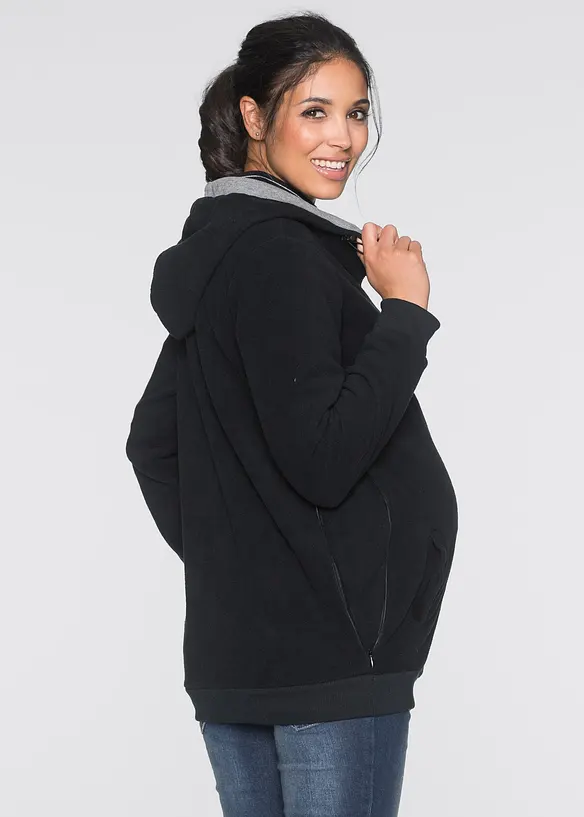 2-in-1 Umstands- und Tragejacke aus Fleece, bonprix