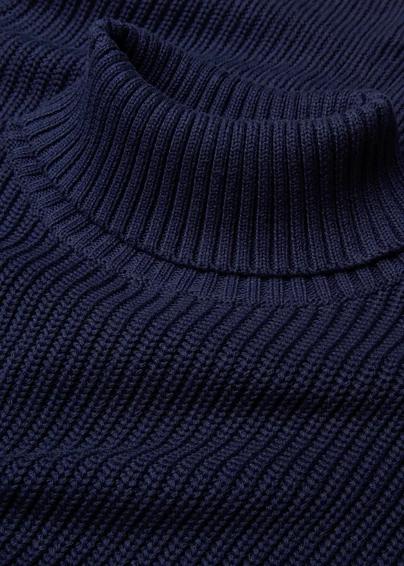 Pull col roulé en coton, bonprix