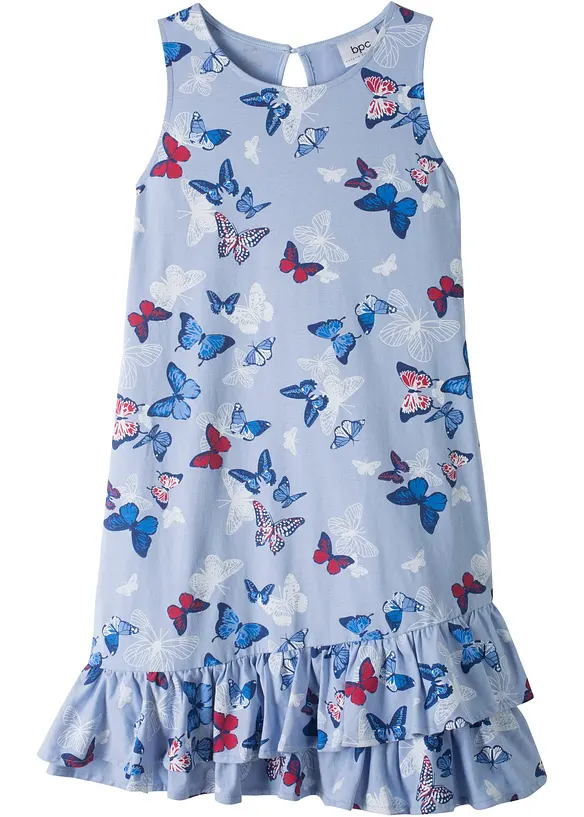 Robe volantée en jersey 100% coton, bonprix