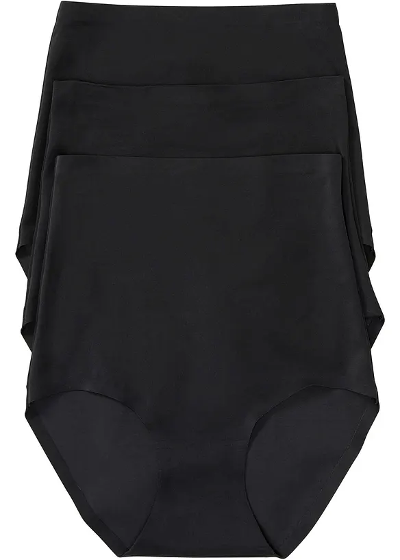 Lot de 3 culottes taille haute sculptantes, maintien modéré, bonprix