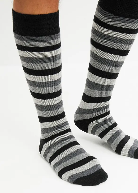 Lot de 3 paires de chaussettes hautes thermiques avec intérieur en éponge douce, bonprix