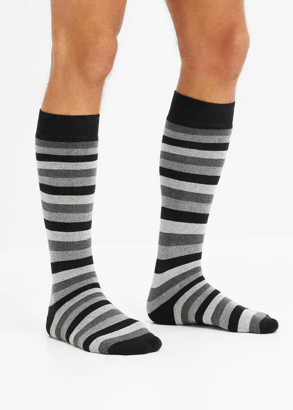 Lot de 3 paires de chaussettes hautes thermiques avec intérieur en éponge douce, bonprix