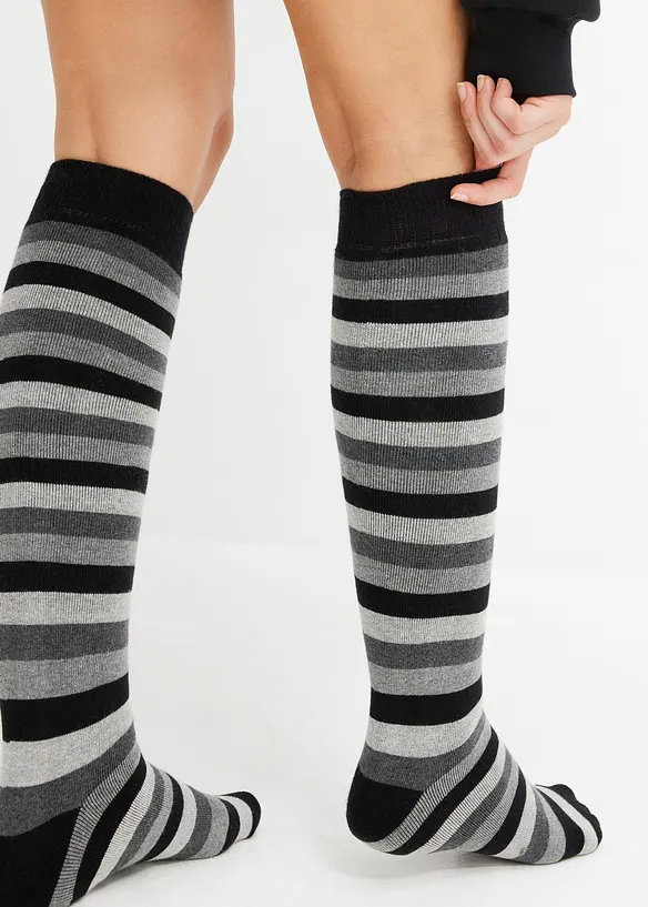 Lot de 3 paires de chaussettes hautes thermiques avec intérieur en éponge douce, bonprix
