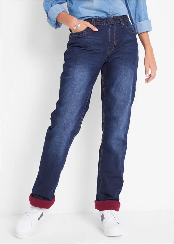 Straight-Jeans Mid Waist, Thermo, bonprix
