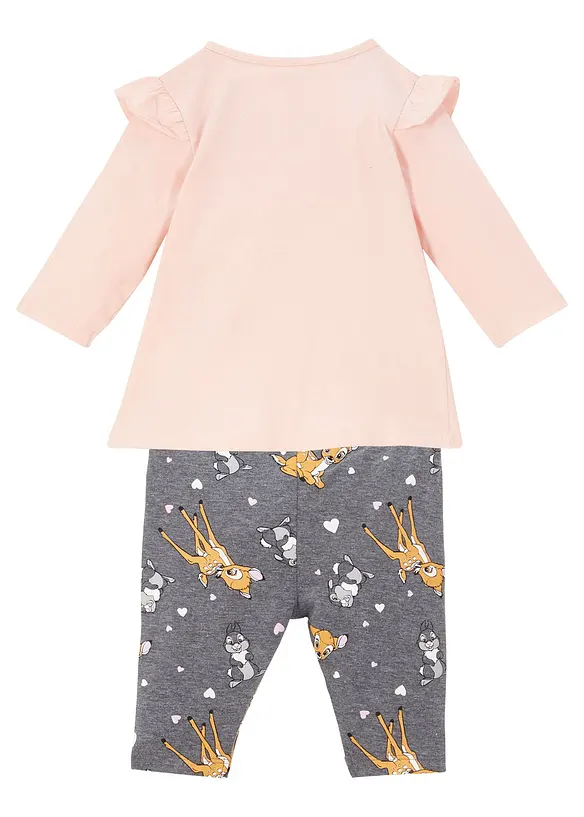 Disney Bambi Shirt und Leggings aus reiner Baumwolle (2-tlg. Set), Disney