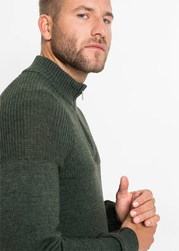 Troyer Pullover mit Baumwolle, bonprix