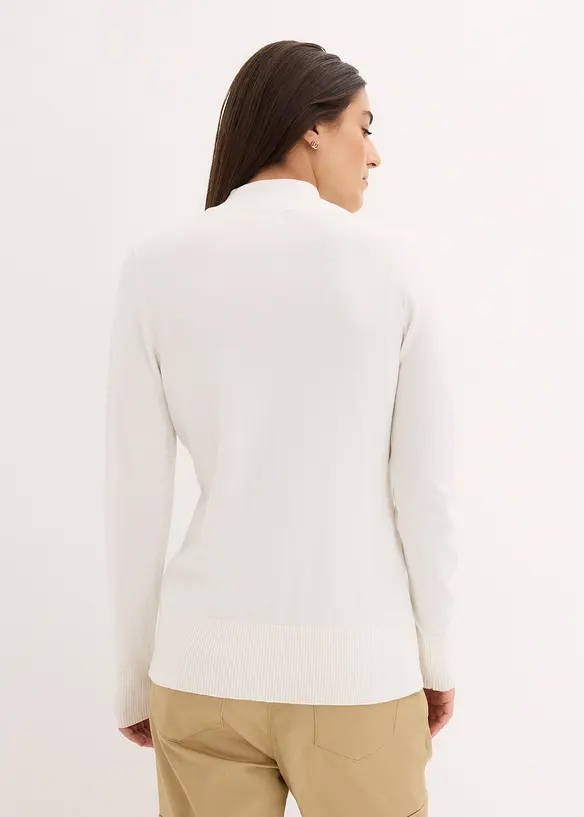 Pull basique en fine maille à col montant, bonprix