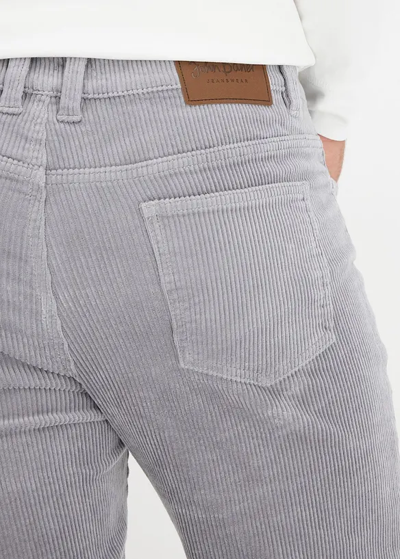 Pantalon en velours côtelé extensible et confortable, Slim, bonprix
