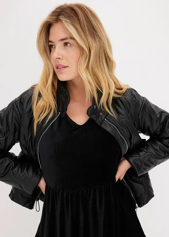 Mini-robe en velours élastique, bonprix