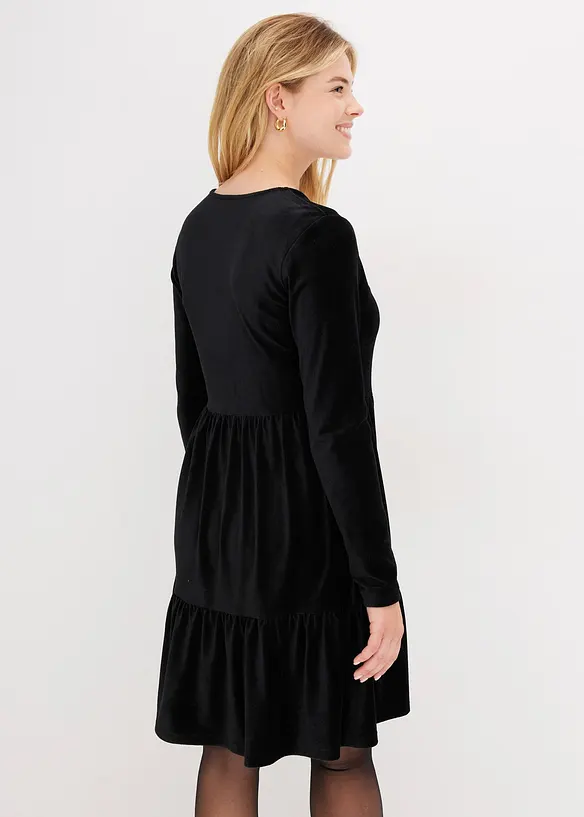 Mini-robe en velours élastique, bonprix