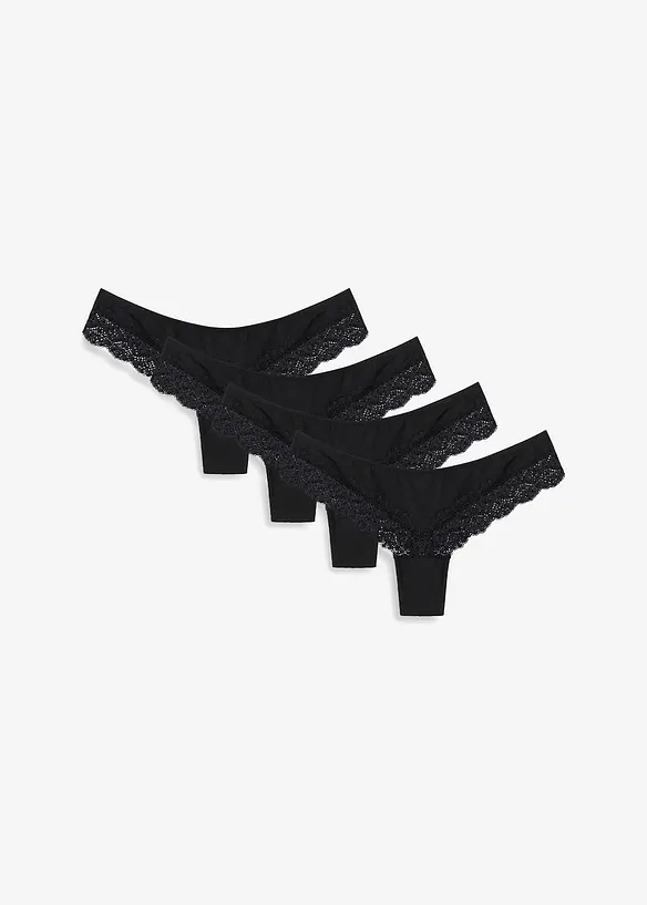 Brazilslip mit Bio-Baumwolle (4er Pack), bonprix