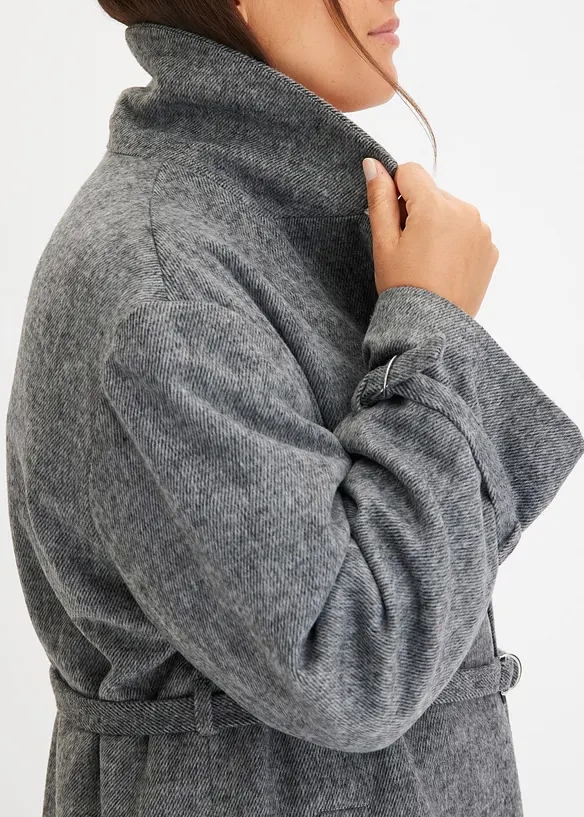 Manteau avec ceinture et motif en arêtes de poisson, bonprix